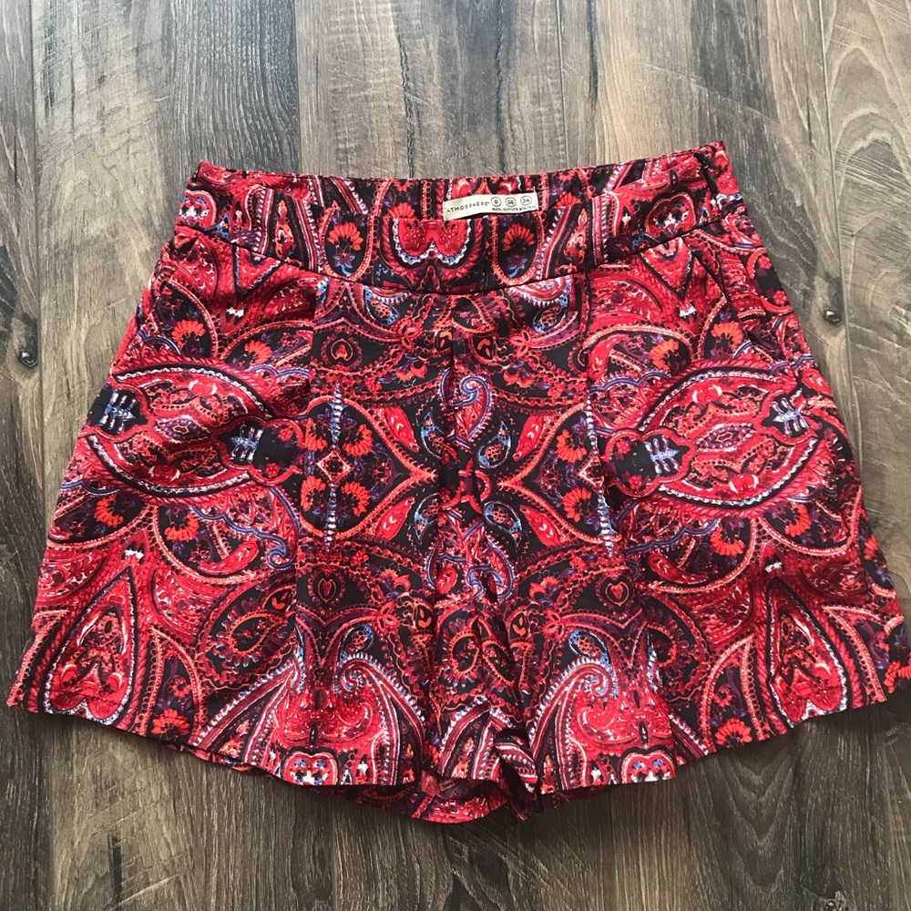 Patterned boho shorts skirt skort